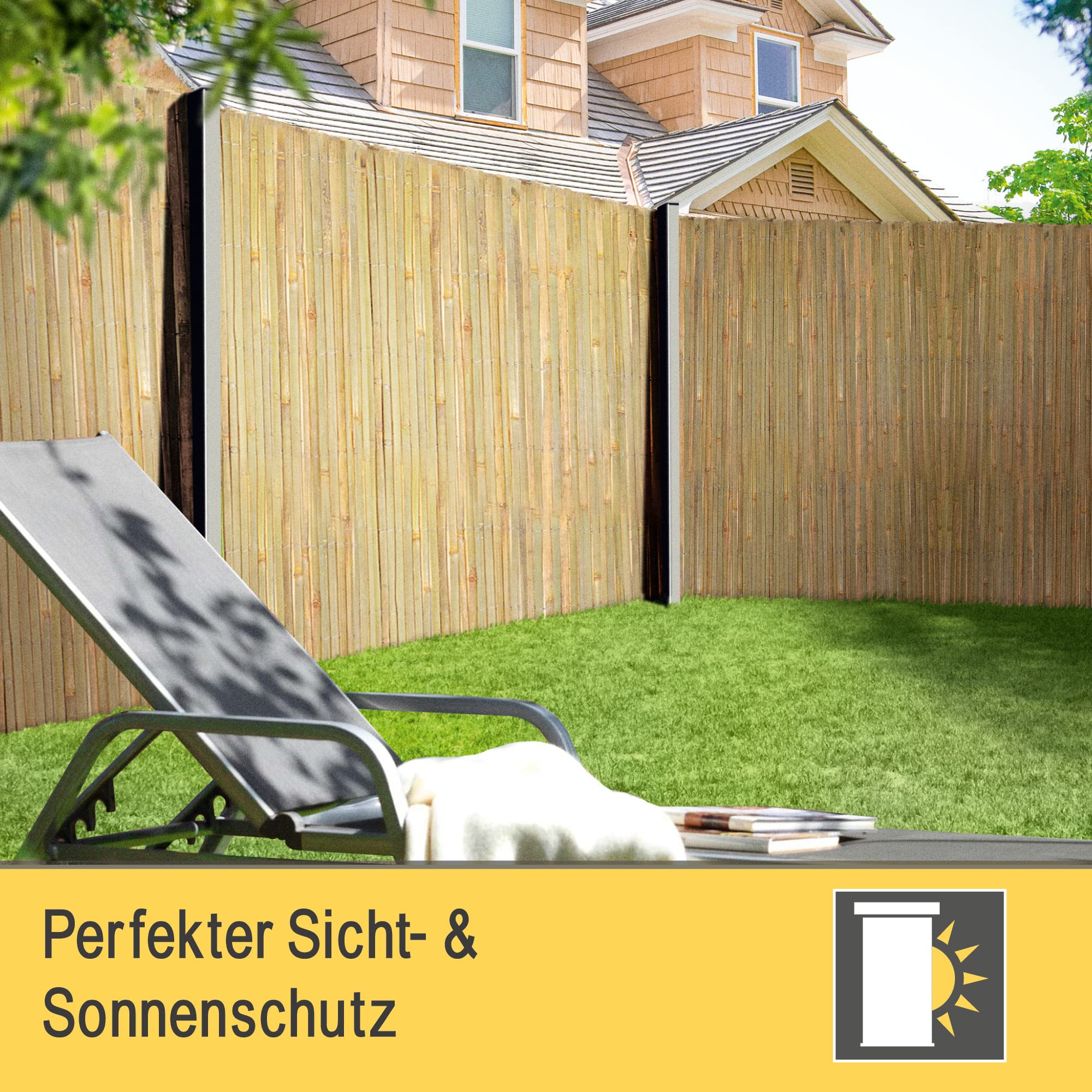 Sol Royal SolVision B89 Bambusmatte 160x600 Natur Sichtschutz